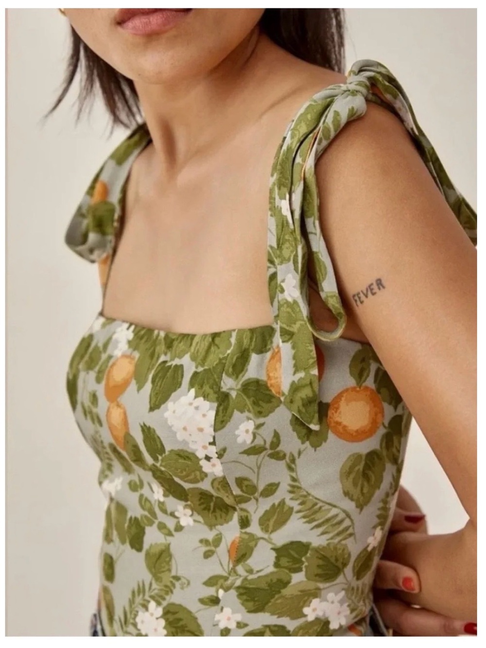 Reformation Ellora top in Orange Grove